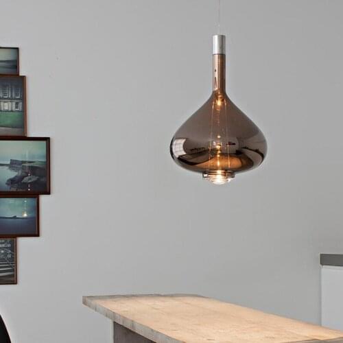 Nordic Creative Sky Curtain Streamer Long line pendant light Modern Hotel Bar Bedroom Glass lampshade LED Decoration lighting