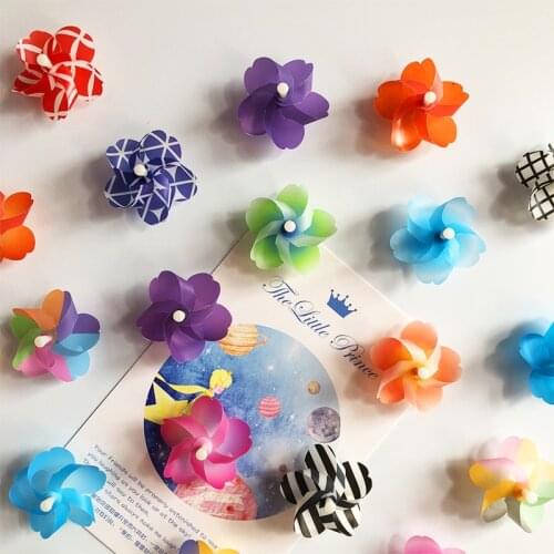 Cartoon Windmill Refrigerator Paste Magnet Decoration Creative Personality 3D Cute Fridge Magnet Magnetic Message Sticker