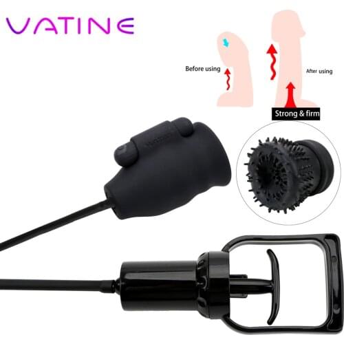 VATINE Sucking Penis Enlargement Penis Pump Vibrator Blowjob Glans Penis Massage Vibrator Male Masturbator