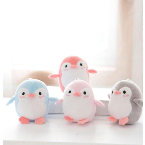 12cm Soft fat Penguin Plush Keychain Toys Cartoon Animal Doll Fashion Toy for Kids Baby Lovely Girls Gift