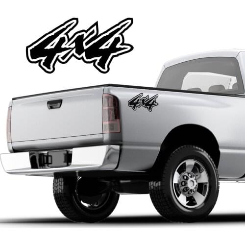 For (2Pcs)4x4 Decal Vinyl Sticker for Ford and Chevy Truck Bedside f150 f250 f350