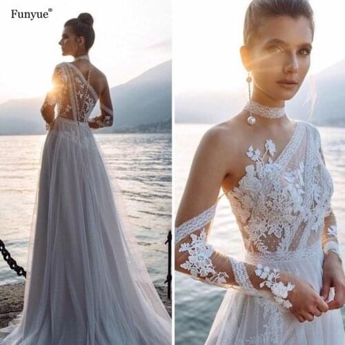 Charming Long Sleeves Wedding Dress 2021 New Arrival Delicate Scoop Neckline A-Line Tulle Bridal Gown Floor-Length Brautkleid