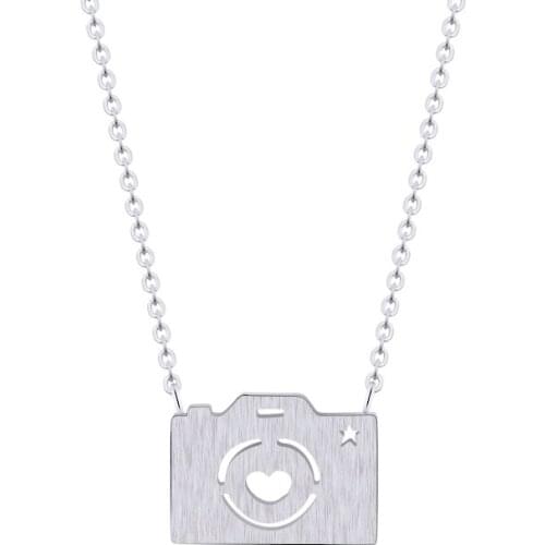 Wholesale 10piece Stainless Steel Retro Charm Camera Pendants Necklaces Women Wedding Jewelry Bff Gold Silver Color Chain Gifts