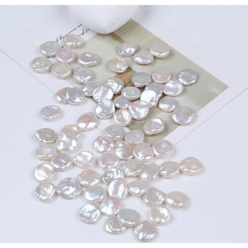 Wholesale 12-13mm White Fine 100% Natural Freshwater Keshi Pearl Flower Petals Shape Charm Loose Bead No Hole