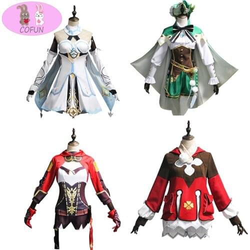 COSTAR Game Genshin Impact Amber Venti Lumine Klee Chongyun Cosplay Costume Adult Men Women Uniform Wig Full Set Halloween
