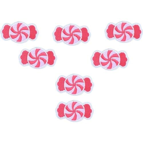 Candy food patches for clothing iron on patches for clothes badges clothes iron-on parches applique patches for jeans 10pcs