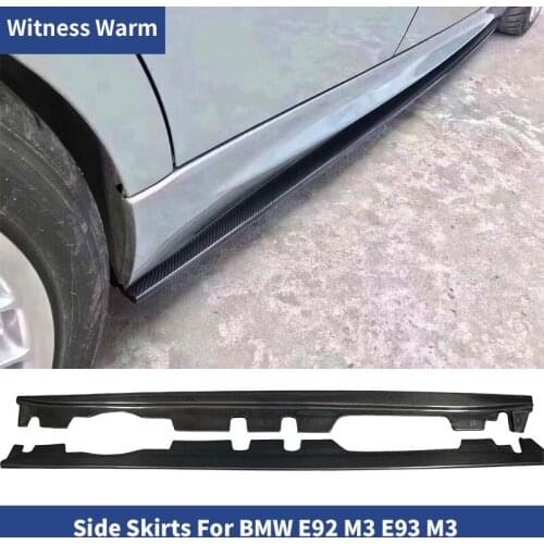 Carbon Fiber Side Skirt Bumper Lip apron For BMW 3 Series E92 E93 M3 car body kit