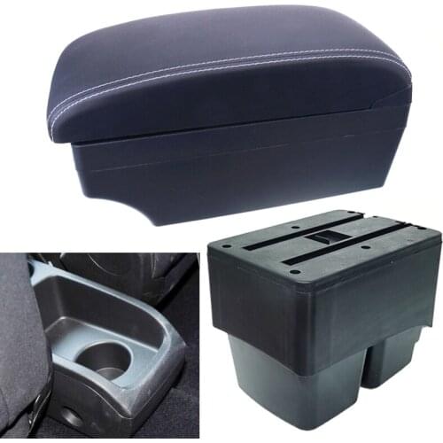 Armrest Box For Ford Fiesta Interior Special Retrofit Parts Car Armrest Center Storage USB LED light Easy to Install Accessories