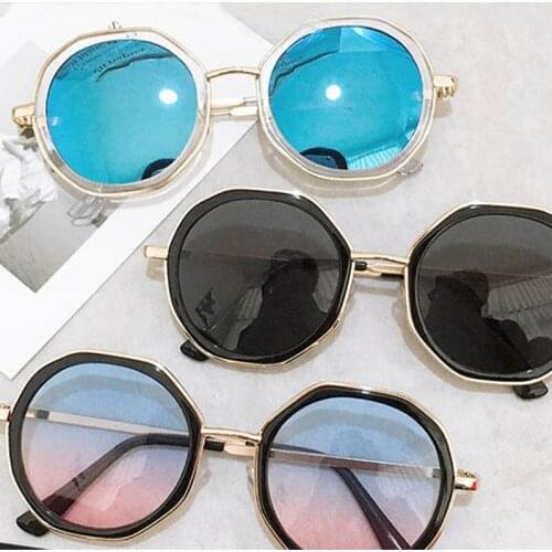 Metal Round Color Luxury Sunglasses UV400 Black Woman Gafas Fashion Sun glasses