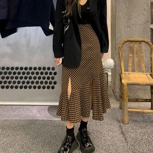 Женские классические юбки SLACTION China At AliExpress