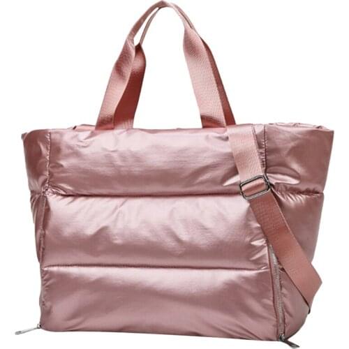 Winter New Large Capacity Shoulder Bag For Women Waterproof Nylon Bags Space Pad Cotton Feather Down Large Tote Female Handbags