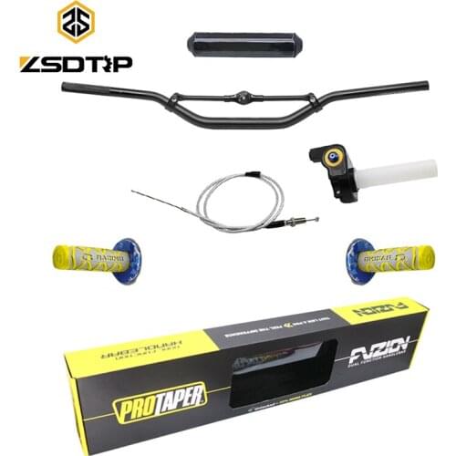 ZSDTRP Motorcycle Universal Bar Pad Racing Handlebar Grips Pads Pro Taper Handlebar 28mm 1 1/8" Throttle Cable Dirt Bikes