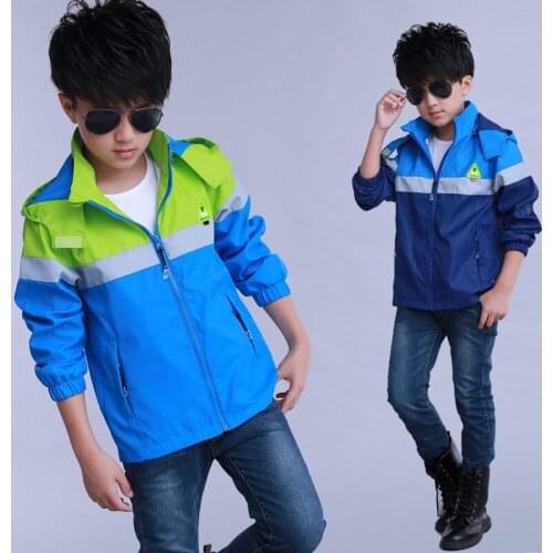 Boys Windbreaker 2021 New Fashion Jacket For Child Clothing Wind and Rain Patchwork Coats & Outerwear For Kids Wear 5-14Y Teens