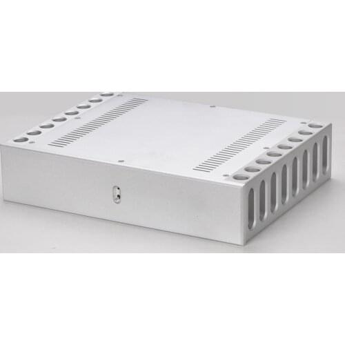 High grade CNC all aluminum personalized power amplifier case enclosure/ post amplifier chassis AMP BOXsilver 3608