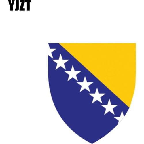 YJZT 11CM*9.6CM Car Styling Bosnia And Herzegovina Flag Car Sticker Motorcycle Decal 6-1092