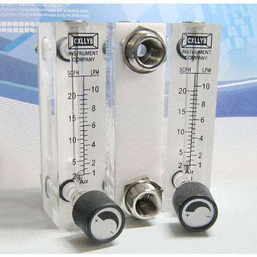 1-10 2-20 4-40 5-50 6-60 10-10LPH LZM-6T Water Panel Flowmeter Rotameter With Valve M18 Male G1/4 Female