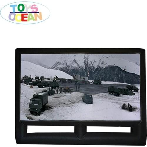 16: 9 inflatable movie projection screen for outdoor cinema projection