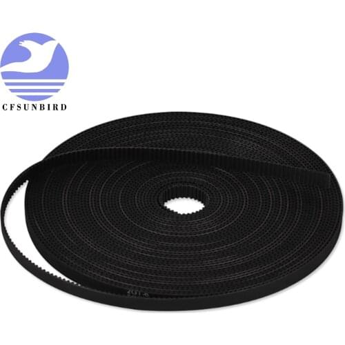 2M.6mm/10mm PU with Steel Core GT2 Belt Black Color 2GT Timing Belt 6mm Width 2M a Pack for 3d printer