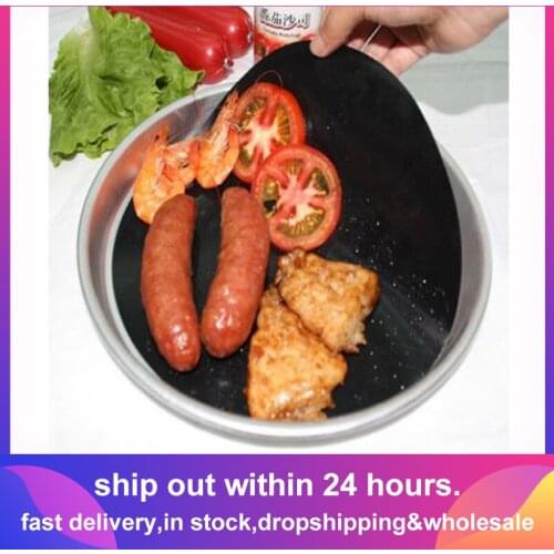 2pcs Reuseable Non-stick Mat Pan Fry Liner Sheet Cooking Wok Sheet Pad Kitchen BBQ Baking Mats Cooking Tool Round