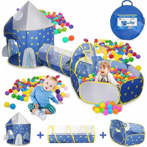 3 in 1 Kids Tent Ball Pool Balls Portable Playground Playpen Children Pit with Tunnel Baby Park Camping Pool Room Decor Gift