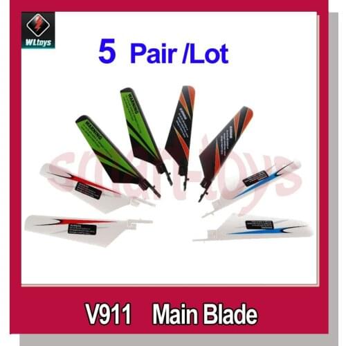 5pair V911-02 Main Blades for Wltoys V911 V911-1 V911-pro V911-V2 RC Helicopter Spare Parts