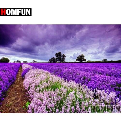 HOMFUN Full Square/Round Drill 5D DIY Diamond Painting "Flower sea" 3D Embroidery Cross Stitch 5D Home Decor A15990