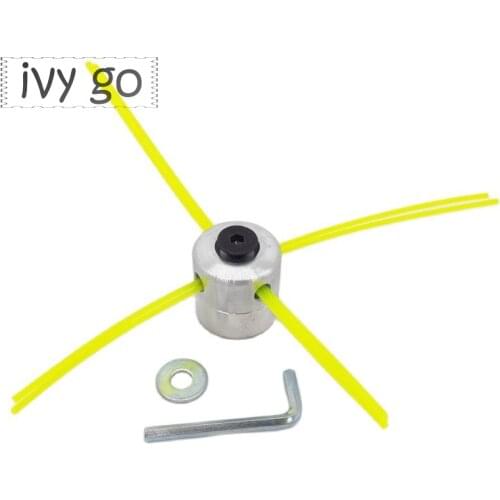 Aluminum Grass Trimmer Head With 4 Lines Brush Cutter Head Lawn Mower Cutting Line Head Trimmer Replacement Spare Tools Parts