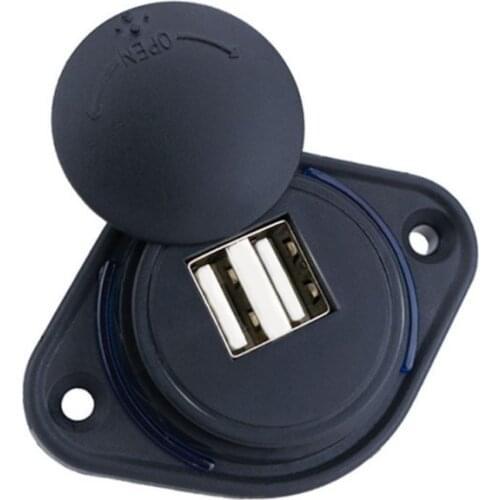 12-24 V Modified Car Charger 3.1A Dual USB Smart Car Charger Waterproof Flat Slider Power Adapter