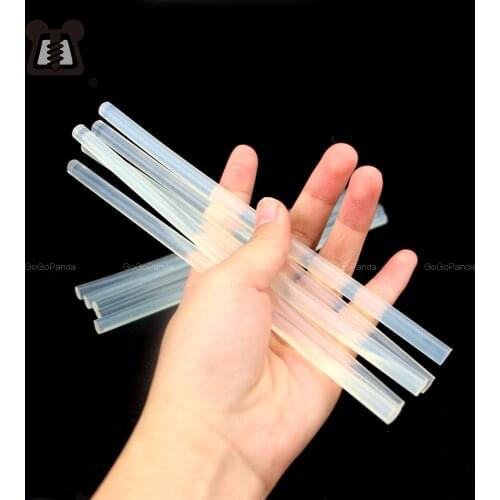 Free shipping(10PCS/Lot) High Quality Non-Toxic Transparent 7mm X190mm Tool Hot Melt Glue Sticks For DIY