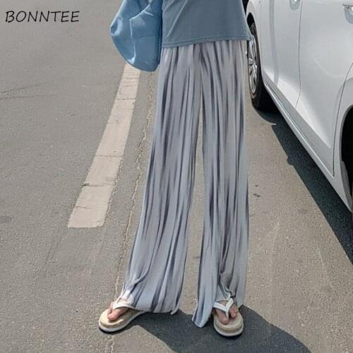 Casual Pants Women Summer Loose Fashion Trouser Breathable Chiffon Ladies Tie Dye All-match Students Streetwear Full Length Chic