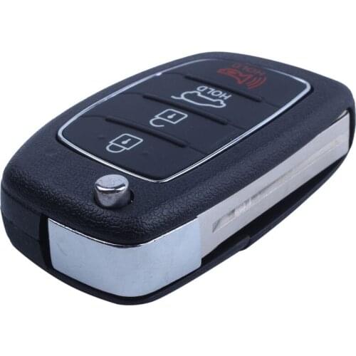 Flip Key Shell fit for HYUNDAI Santa Fe Remote Key Case Fob 4 Button PG180D