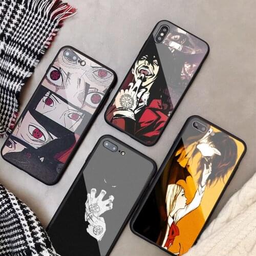 Alucard Hellsing Tempered Glass Phone Case For iphone 12 11 Pro Max 5 6 7 8 PLUS X XS XR XSMax Shell