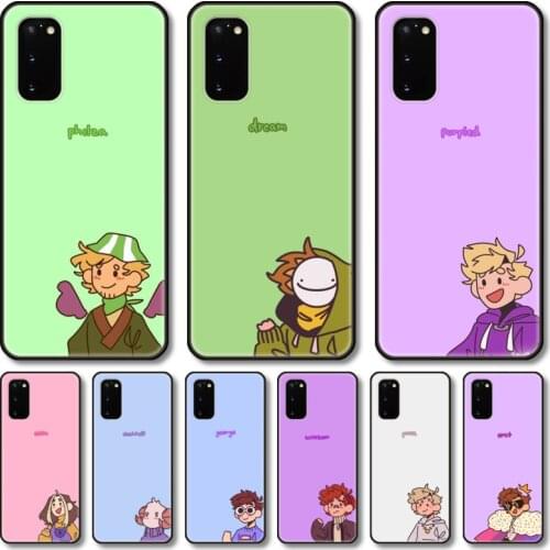 Dream philza Phone Case For Samsung Galaxy Note S21 20 10 9 E Lite UW Ultra 5G PRO Black Shell Cover