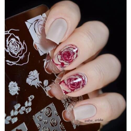 KADS Hot Fashion Charming Flower Print Sencil Nail Art Polish Stamping Plates Nail Beauty Template Manicure DIY Styling Tools