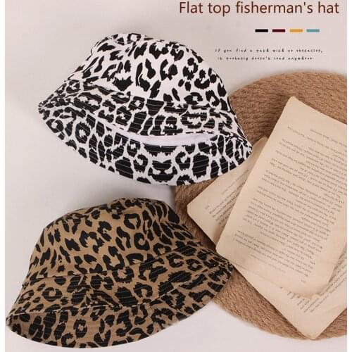 Toddler Summer Bucket Hat, Cute Leopard Animal Pattern Short Brim UV Protection Fisherman Hat For 2-6Years Baby Girls Boys