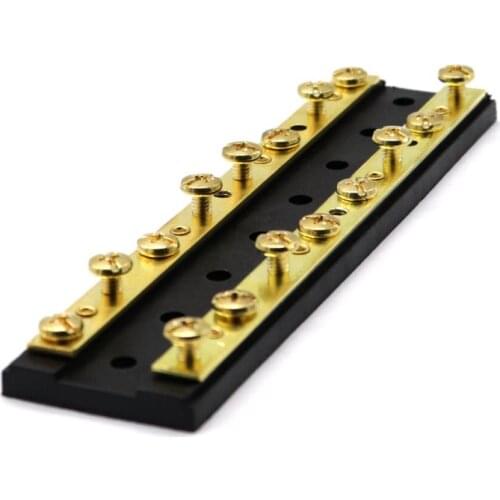 Boat Marine Terminal Block With Dual 8 Stud Bus Bars 8-32 Screw Terminals
