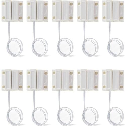 High Quality ABS Wired Door Window Sensor Open Magnetic Switch Home Alarm System Normally Closed Detector Burglar System