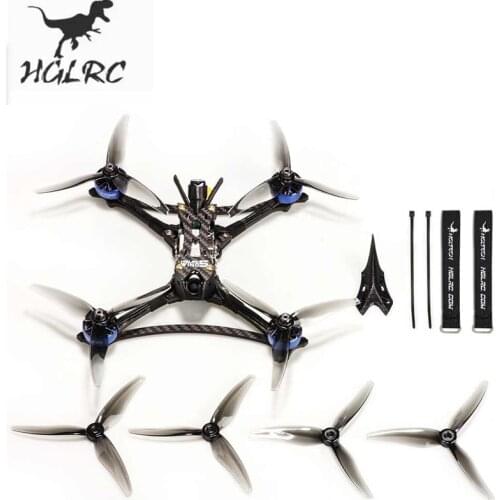 HGLRC Wind5 Lite HD 6S TrueX 5 Inch 208mm FPV RC Racing Drone w/ Zeus 45A BLHeli_32 3-6S 4 In 1 ESC F722 MINI Flight Controller