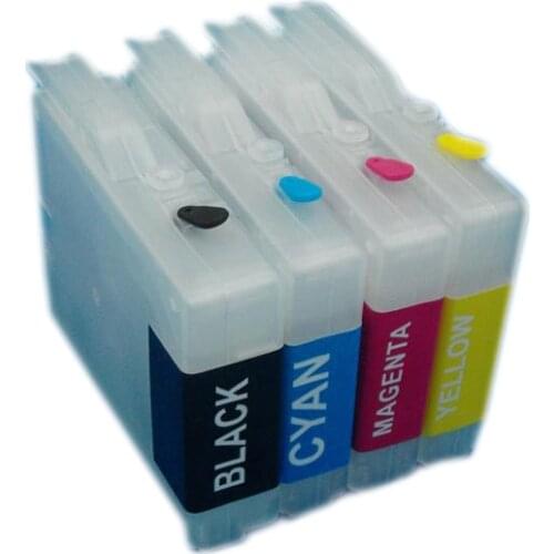 Vilaxh LC10 LC37 LC51 LC57 LC960 LC970 LC1000 refillable cartridge for brother for deskjet DCP-130C 135C 150C DCP-330C DCP-350C