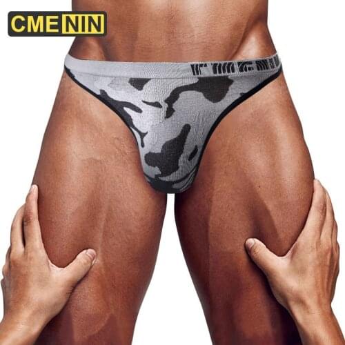 CMENIN Popular Camouflage Panties Gay Men Sexy Mans Underwear Thong Men Jockstrap Soft Mens Thong And G strings Cueca CM104
