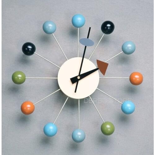 Living Room Wall mounted creative ball wall clock, decoration wall clock, nice fashion loft popular design clock decoration 1PC