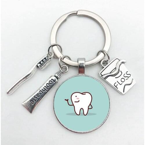 2020 New Dentist Dental Keychain Dental Care Keychain Dentist Fashion Memorial Gift