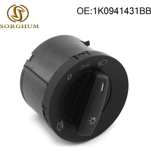 NEW 1K0941431BB 3C8941431B Headlight Light Switch For V W C addy III T ouran J etta G olf V VI 5 6 J etta P assat B6 CC Rabbit