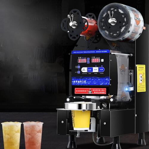 Milk tea shop equipment commercial intelligent automatic cup sealing machine can be customized 110V milk tea sealing machine