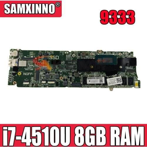 Original Laptop motherboard For DELL XPS 9333 i7-4510U Mainboard CN-0N8CJG 0N8CJG DAD13CMBAG0 SR1EB with 8GB RAM