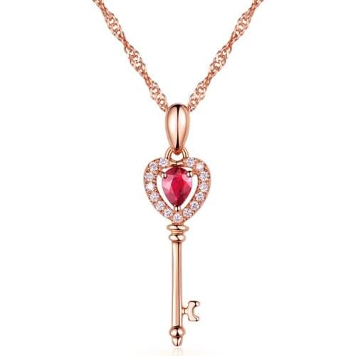 Popular 925 Silver Mosaic Red Crystal Water Drop Dangle Pendant Trendy Fashion Charm Jewelry Accessories Gifts for Women Her