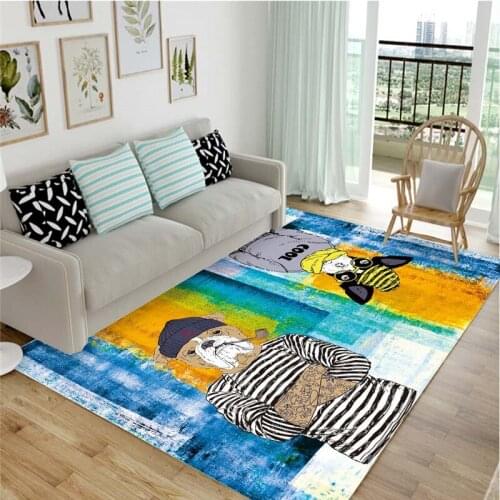 Nordic lion panda living room carpet sofa coffee table cartoon modern home bedroom kids room bed bedside floor mats customized