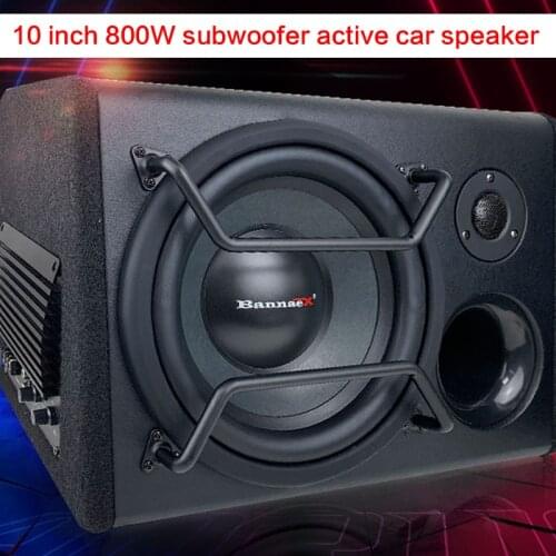 800W 10 Inch Super Subwoofer with Tweeter Car Audio Fever DIY Car Truck 12V24V High Power Speaker Active Speaker Modification