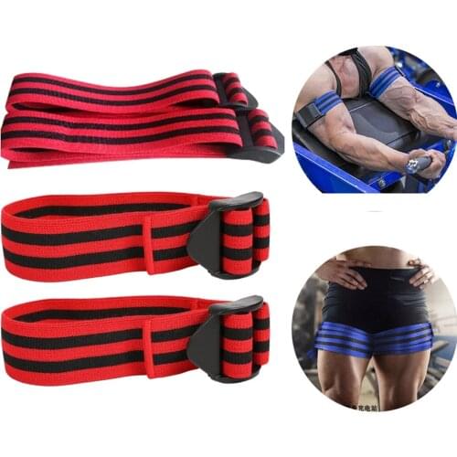 2pcs Bfr Fitness Occlusion Training Band Arm Leg Muscle Gym Equipment Bodybuilding Blood Flow Restriction Band Sport Accessories