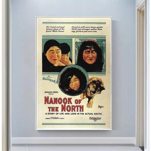 V0857 Nanook of the North Vintage Classic Movie Wall Silk Cloth HD Poster Art Home Decoration Gift